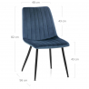 Chaise Velours - Lagos - Bleu