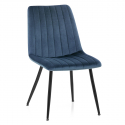 Chaise Velours - Lagos - Bleu