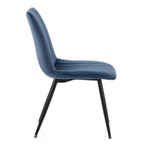 Chaise Velours - Lagos - Bleu