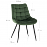 Chaise Velours - Lisbon - Vert