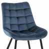 Chaise Velours - Lisbon - Bleu