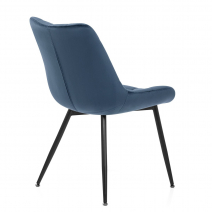 Chaise Velours - Lisbon - Bleu