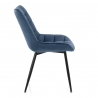Chaise Velours - Lisbon - Bleu