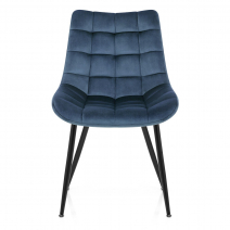 Chaise Velours - Lisbon - Bleu