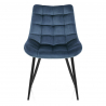 Chaise Velours - Lisbon - Bleu