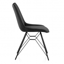 Chaise Velours - Indi - Noir