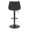 Tabouret de Bar Cuir Véritable - Porto - Noir