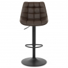 Tabouret de Bar Cuir Véritable - Porto - Marron