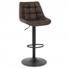 Tabouret de Bar Cuir Véritable - Porto - Marron