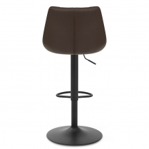 Tabouret de Bar Cuir Véritable - Porto - Marron