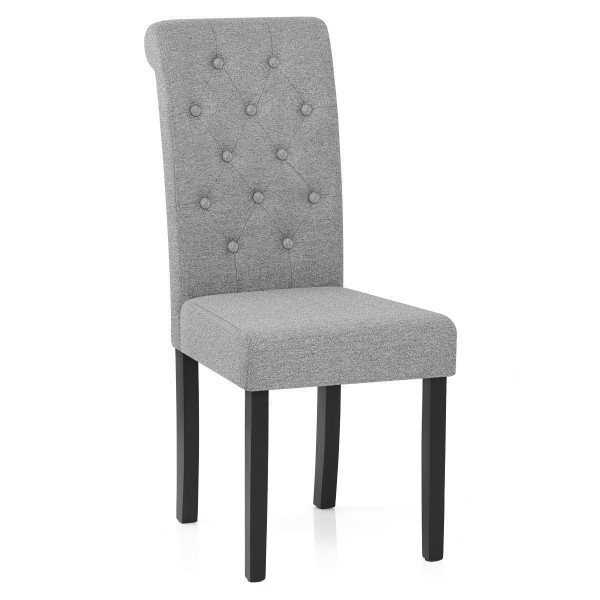 Chaise Tissu Bois - Utah - Gris Chaise Tissu Bois - Utah - Gris