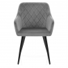 Fauteuil Velours - Shelby - Gris