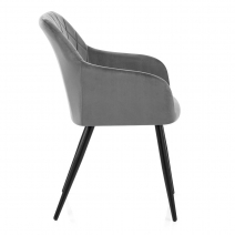 Fauteuil Velours - Shelby - Gris