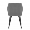 Fauteuil Velours - Shelby - Gris