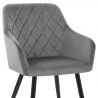 Fauteuil Velours - Shelby - Gris