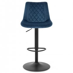 Tabouret de Bar Velours - Faro - Bleu