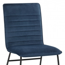 Chaise Velours - Chevelle - Bleu