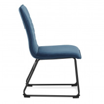 Chaise Velours - Chevelle - Bleu