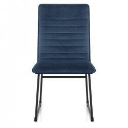 Chaise Velours - Chevelle - Bleu