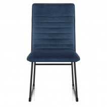 Chaise Velours - Chevelle - Bleu