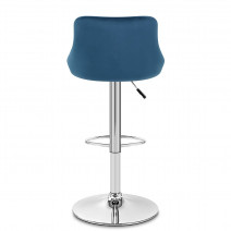 Tabouret de Bar Velours - Stitch - Bleu