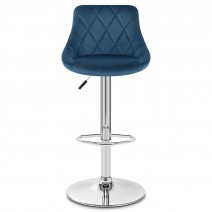 Tabouret de Bar Velours - Stitch - Bleu