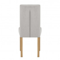 Chaise Velours Bois - York Gris