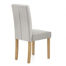 Chaise Velours Bois - York Gris