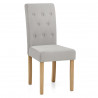 Chaise Velours Bois - York Gris