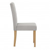Chaise Velours Bois - York Gris