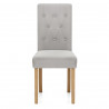 Chaise Velours Bois - York Gris