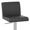 Chaise de Bar Faux Cuir Chrome Brossé - Newark