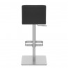 Chaise de Bar Faux Cuir Chrome Brossé - Newark