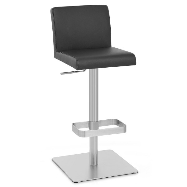 Chaise de Bar Faux Cuir Chrome Brossé - Newark Chaise de Bar Faux Cuir Chrome Brossé - Newark