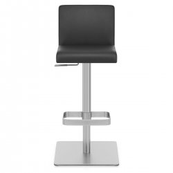 Chaise de Bar Faux Cuir Chrome Brossé - Newark