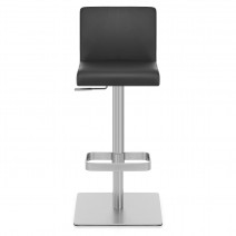 Chaise de Bar Faux Cuir Chrome Brossé - Newark