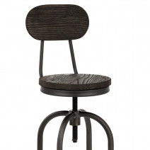 Tabouret de Bar Bois Foncé - Vintage Swivel