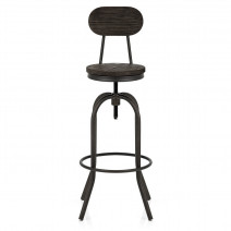 Tabouret de Bar Bois Foncé - Vintage Swivel