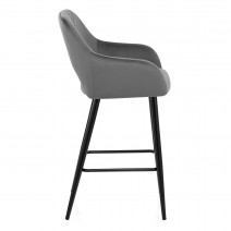 Tabouret de Bar Velours- Lopez Gris