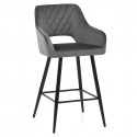 Tabouret de Bar Velours- Lopez Gris