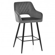 Tabouret de Bar Velours- Lopez Gris