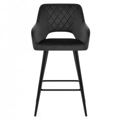 Tabouret de Bar Velours- Lopez Gris