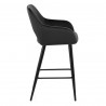 Tabouret de Bar Velours- Lopez Noir