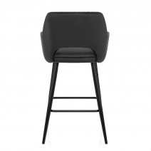 Tabouret de Bar Velours- Lopez Noir