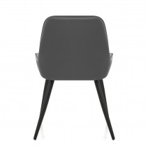 Chaise Faux Cuir - Lincoln Gris