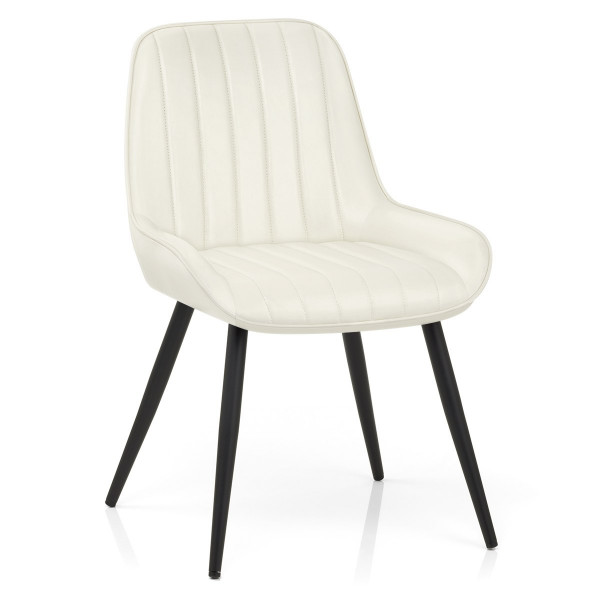 Chaise Faux Cuir - Mustang Crème