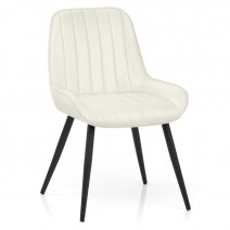 Chaise Faux Cuir - Mustang Crème