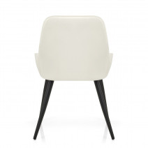 Chaise Faux Cuir - Mustang Crème