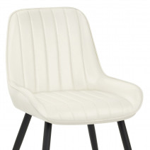 Chaise Faux Cuir - Mustang Crème