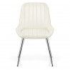 Chaise Chrome Faux Cuir - Mustang Crème